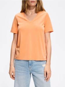 T-shirt z modalem - jasnopomarańczowy