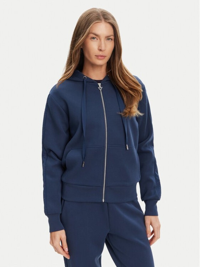Guess Bluza W5YQ05 KBYE2 Granatowy Regular Fit