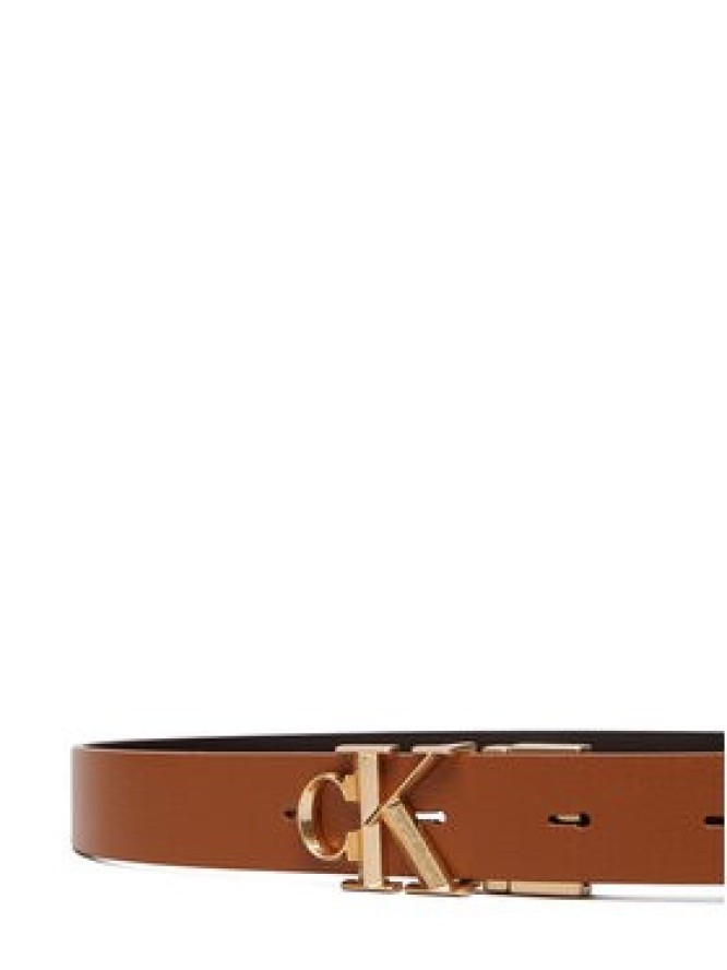 Calvin Klein Pasek Damski Facet CK Pebble LV04F7044G Brązowy