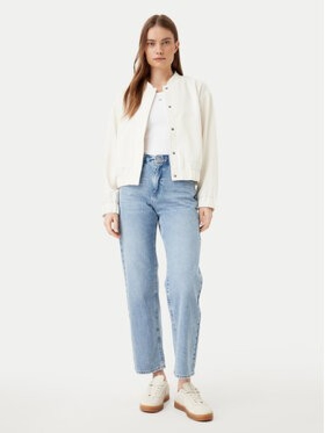 Pieces Kurtka bomber Annie 17150150 Biały Regular Fit