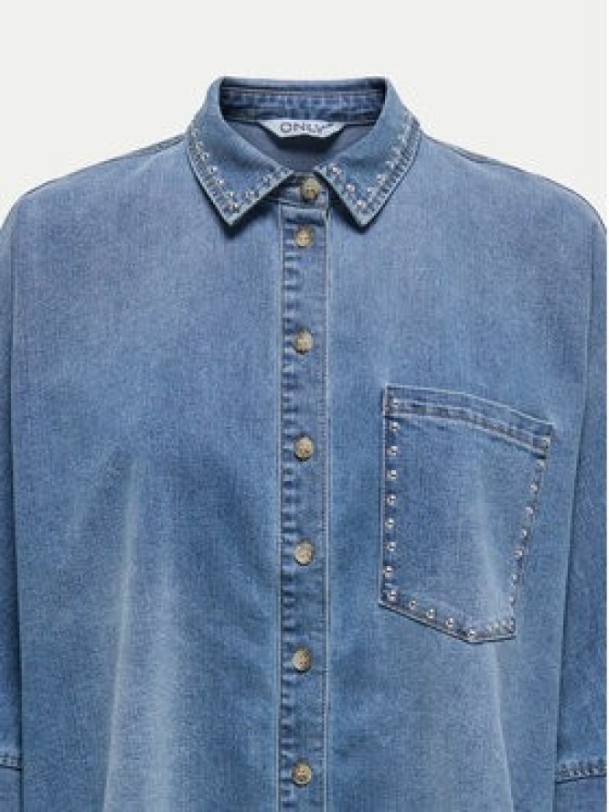 ONLY Koszula jeansowa Grace 15338585 Niebieski Loose Fit