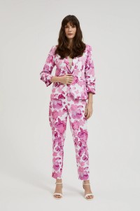 Garnitur w kwiaty różowy