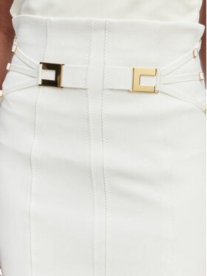 Elisabetta Franchi Spódnica mini GO-167-61E2-V320 Biały Regular Fit