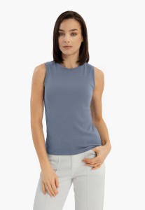 Prążkowany top, Slim Fit, T-DEMI