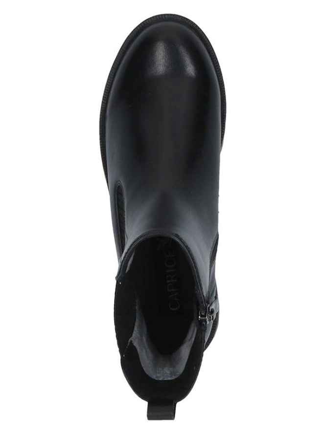 Caprice Skórzane botki w kolorze czarnym rozmiar: 37