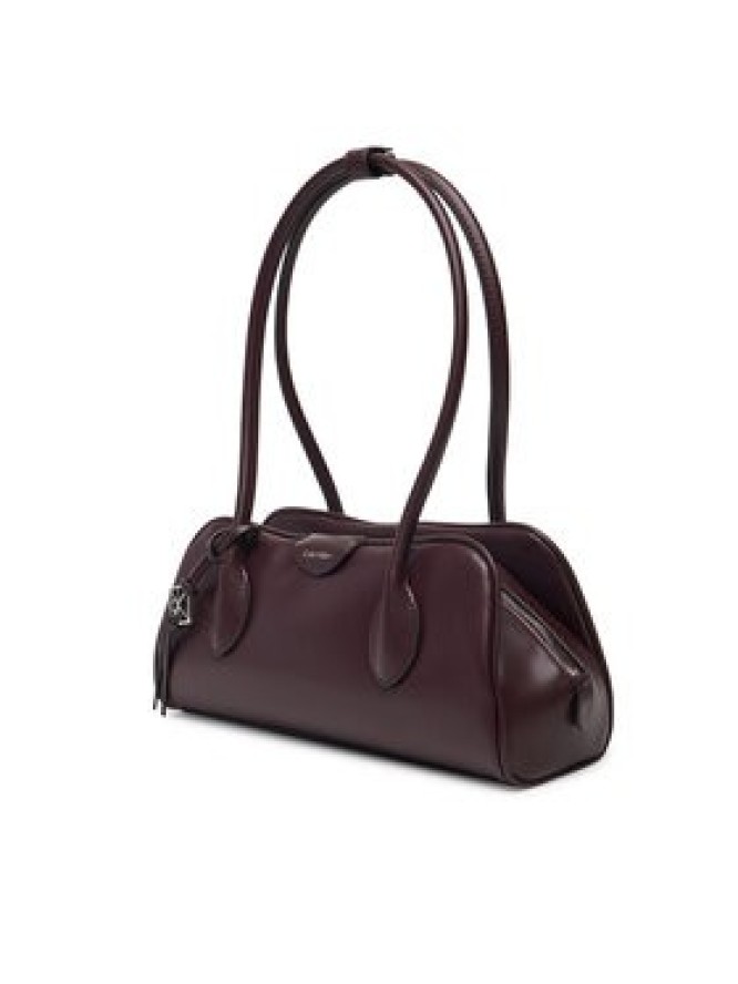 Calvin Klein Torebka Emblem Trio Shoulder Bag LV04F3369G Bordowy