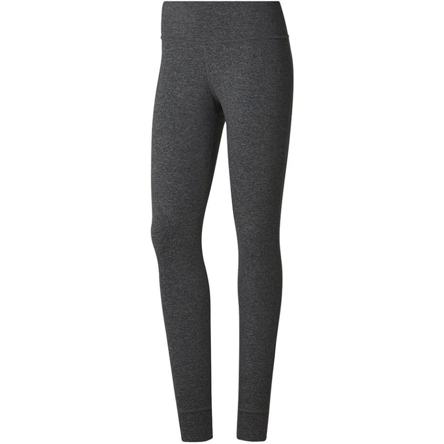 Legginsy damskie Reebok Lux Tight, szare, high-waist, długi krój