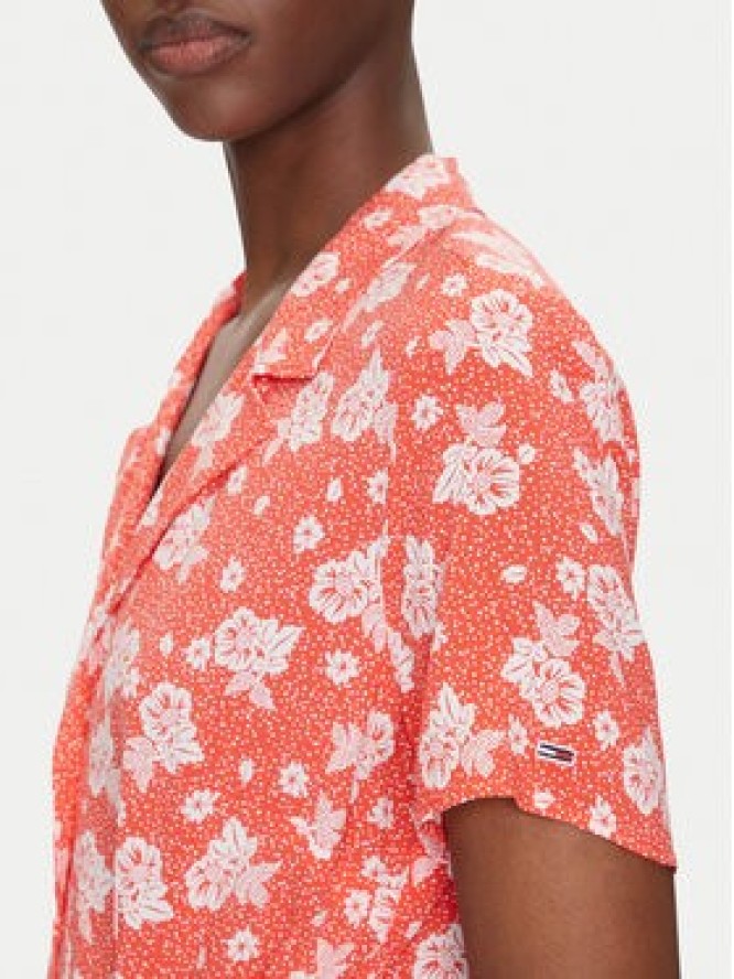 Tommy Jeans Sukienka koszulowa DW0DW21353 Pomarańczowy Relaxed Fit