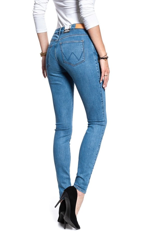 WRANGLER SKINNY DAMSKIE SPODNIE JEANSOWE SOFT WORN W28KJE12P 112128280