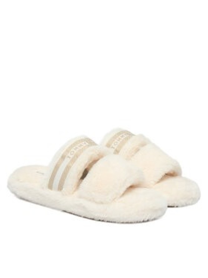 Tommy Hilfiger Kapcie Hilfiger Fur Slipper FW0FW08854 Biały
