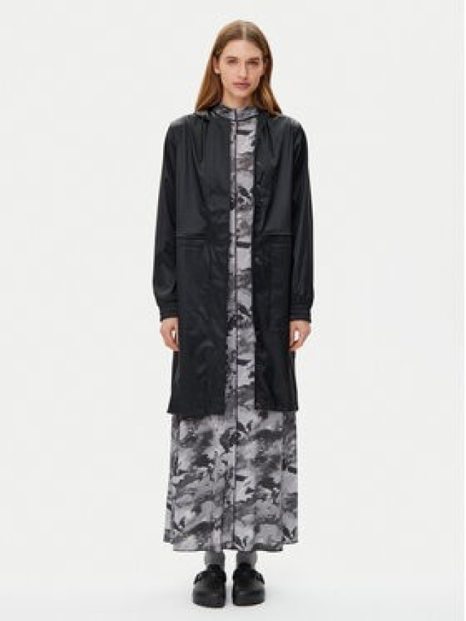 Rains Kurtka przeciwdeszczowa String W 18550 Czarny Regular Fit