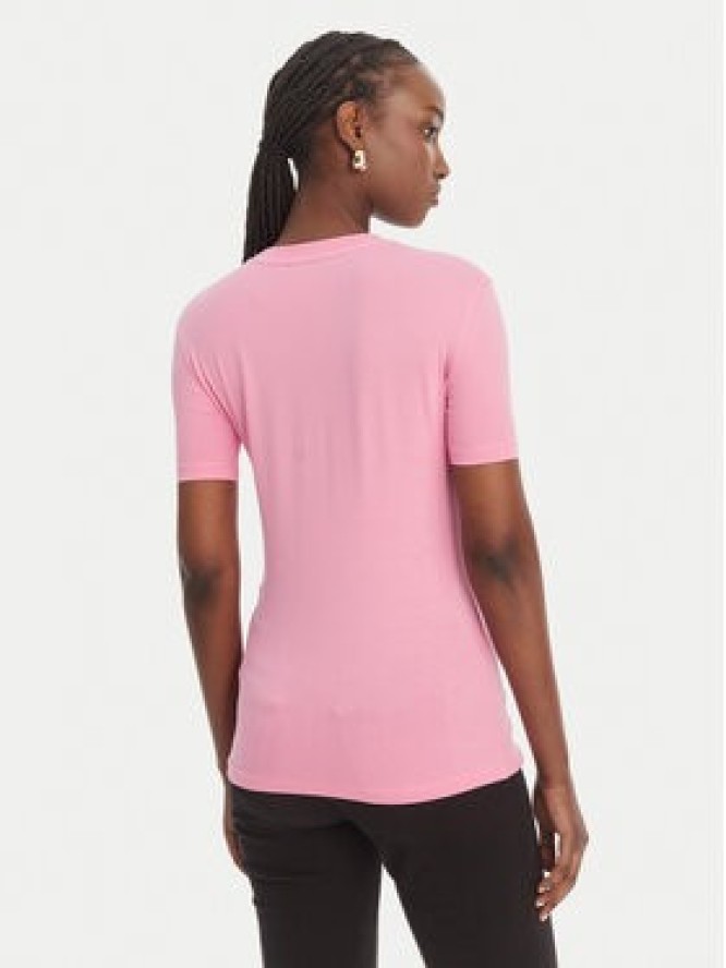 Versace Jeans Couture T-Shirt 80HAHE01 CJ02E Różowy Slim Fit