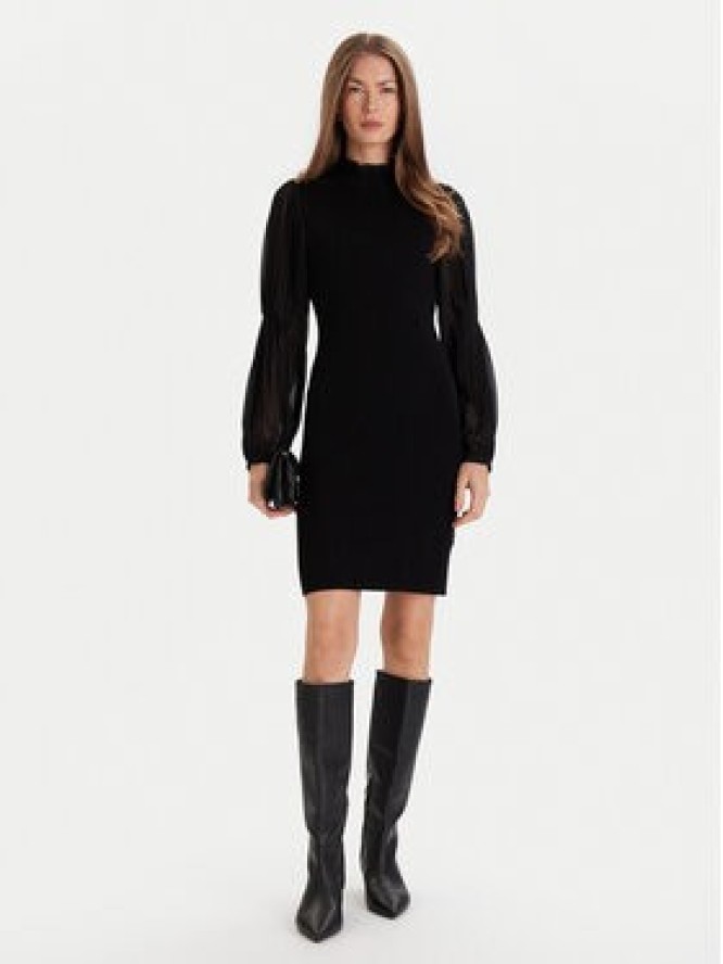 French Connection Sukienka dzianinowa 71ZBU Czarny Slim Fit