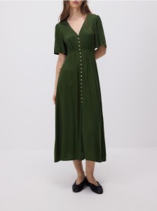 Sukienka midi - ciemnozielony
