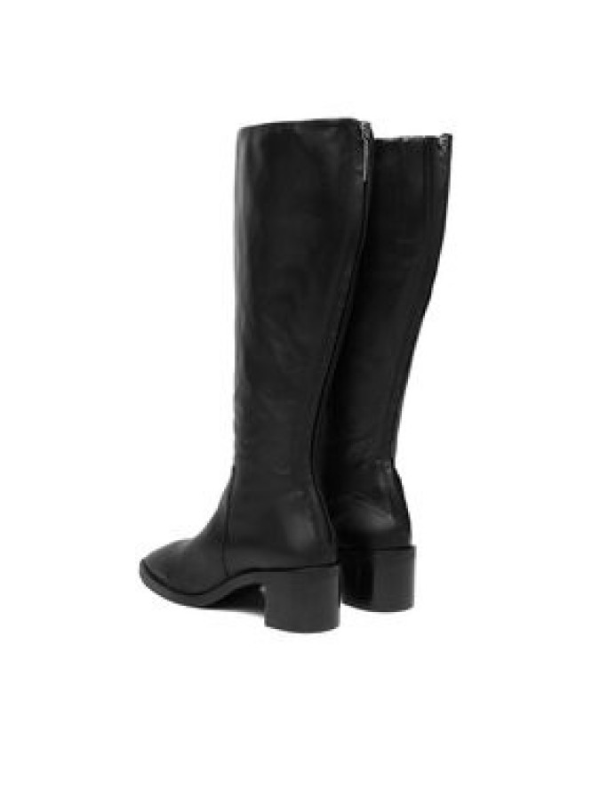 Calvin Klein Kozaki Block Heel Knee Boot Lth HW0HW02812 Czarny