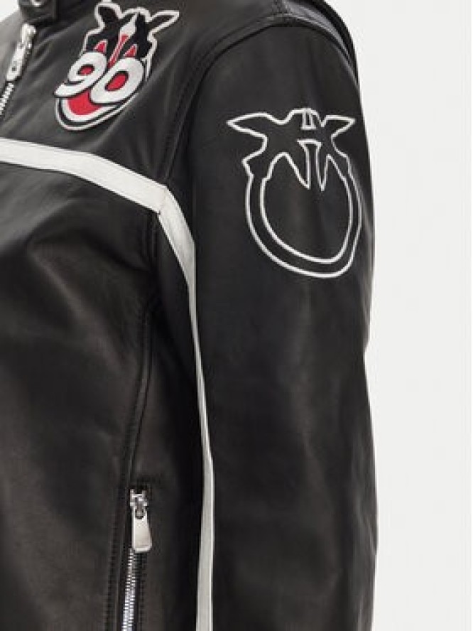 PINKO Kurtka skórzana 105296 A2N5 Czarny Regular Fit