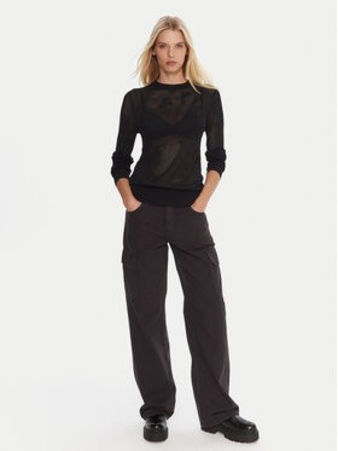 G-Star Raw Sweter Pointelle D27724-B754 Czarny Regular Fit