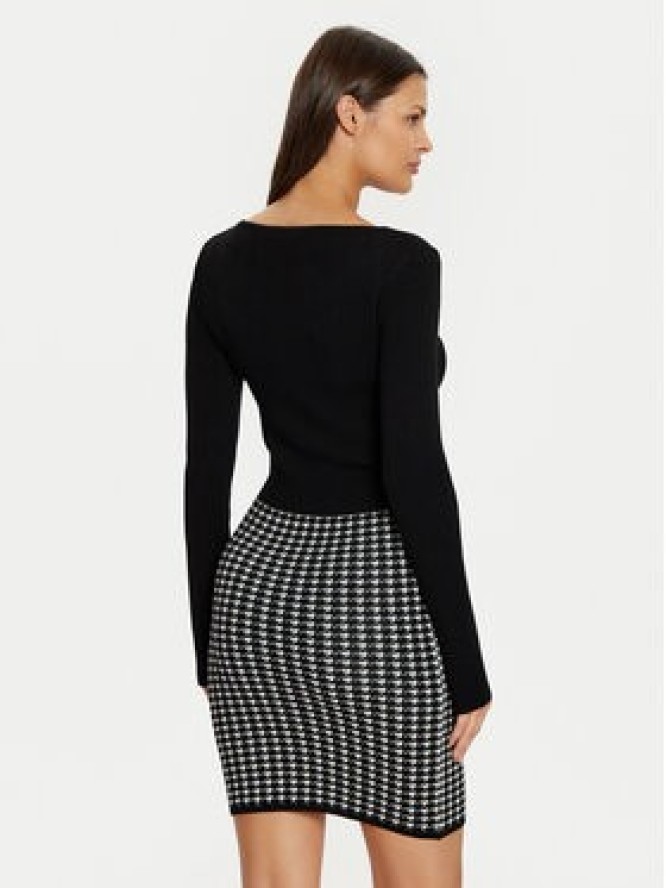 Guess Sukienka dzianinowa W5RK12 Z3KX0 Czarny Slim Fit