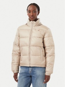 Tommy Jeans Kurtka zimowa DW0DW21619 Beżowy ciemny Relaxed Fit