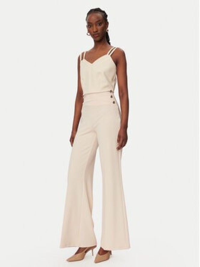 Rinascimento Spodnie palazzo CFC0020264002 Beżowy Flare Fit