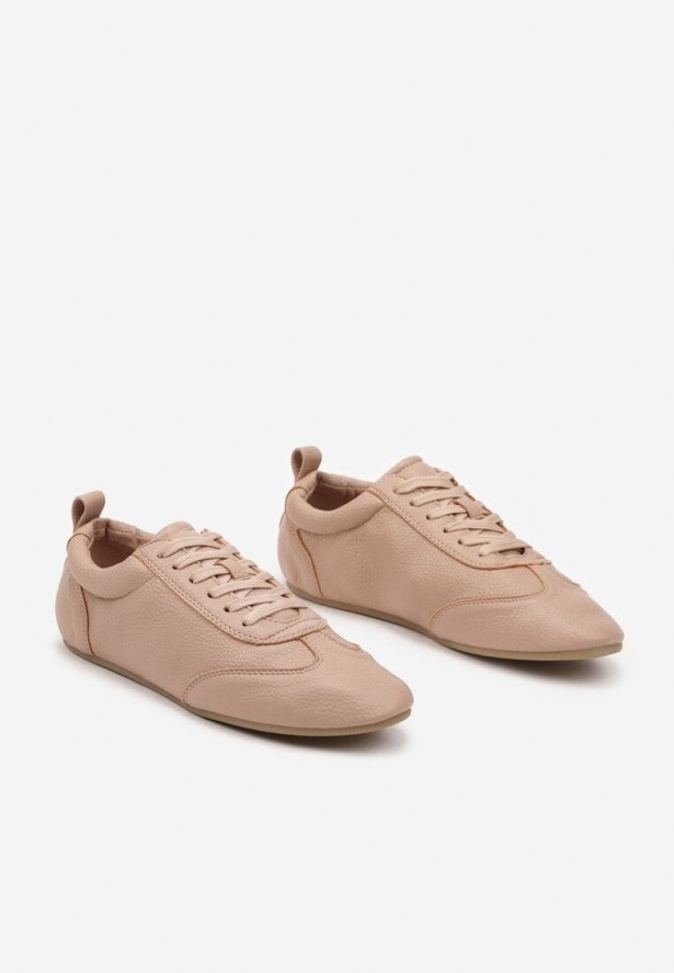 Różowe Tenisówki bez Zdobień z Ekoskóry Verillis