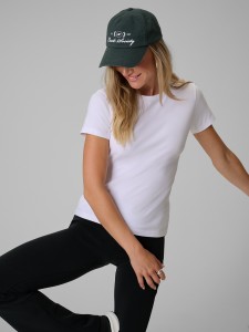 4F T-shirt slim gładki damski - biały L