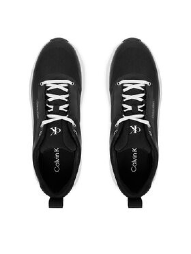 Calvin Klein Sneakersy Chunky Runner Laceup Mix Aop YW0YW02077 Czarny