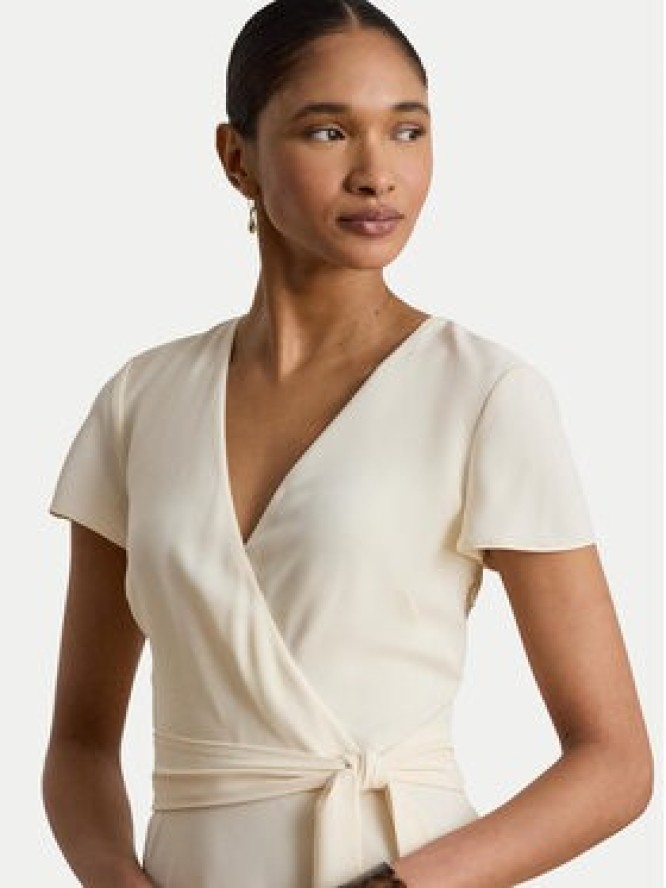 LAUREN RALPH LAUREN Sukienka koktajlowa 200P13812005 Kremowy Regular Fit