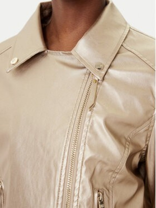 Rinascimento Kurtka z imitacji skóry CFC0124665003 Złoty Regular Fit