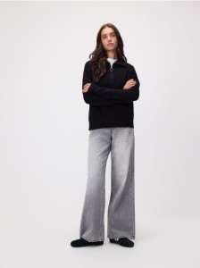 Sweter z wiskozą - czarny