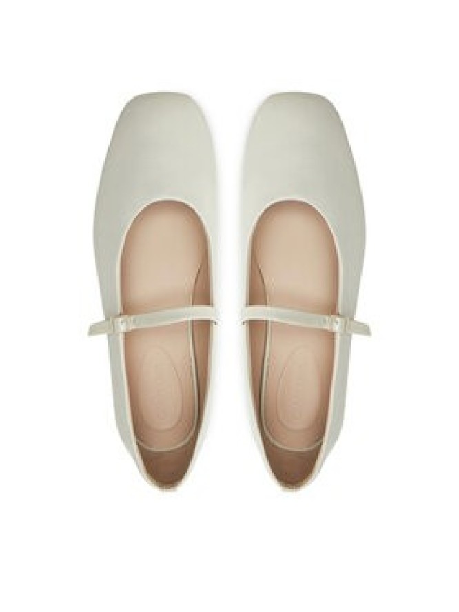Calvin Klein Baleriny Mary Jane Ballerina - Lth HW0HW02307 Écru