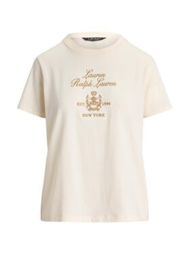 LAUREN RALPH LAUREN T-Shirt 200P13943002 Kremowy Regular Fit