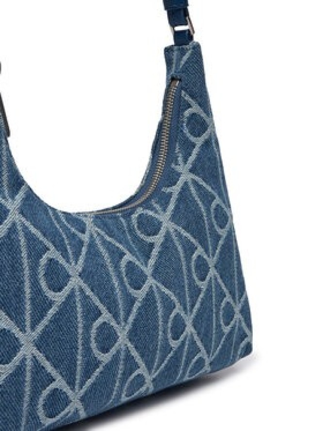 Calvin Klein Torebka Emblem Aop Denim Shoulder Bag LV04F3431G Niebieski