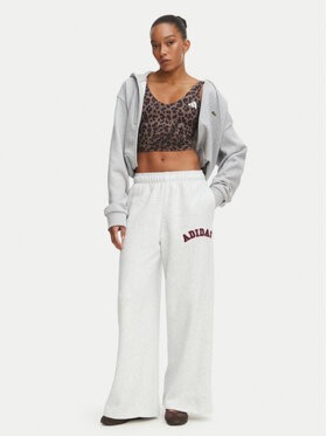 adidas Spodnie dresowe Adidas Damskie 3-Stripes KU0333 Szary Loose Fit