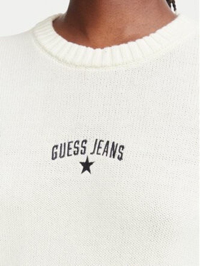 Guess Jeans Sweter W6YR40 Z1074 Kremowy Regular Fit