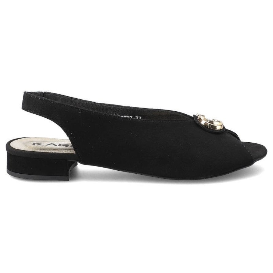 Czarne Sandały Karino Damskie Eleganckie Obuwie