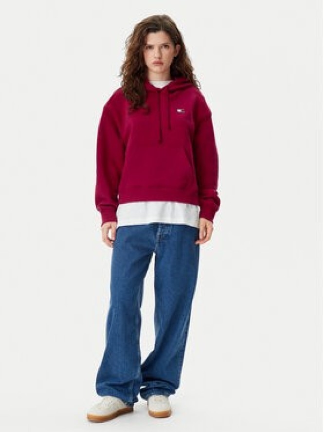 Tommy Jeans Bluza Badge DW0DW19414 Różowy Boxy Fit