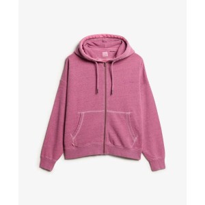 Damska bluza z kapturem na zamek z barwionego materiału Superdry Logo Essential