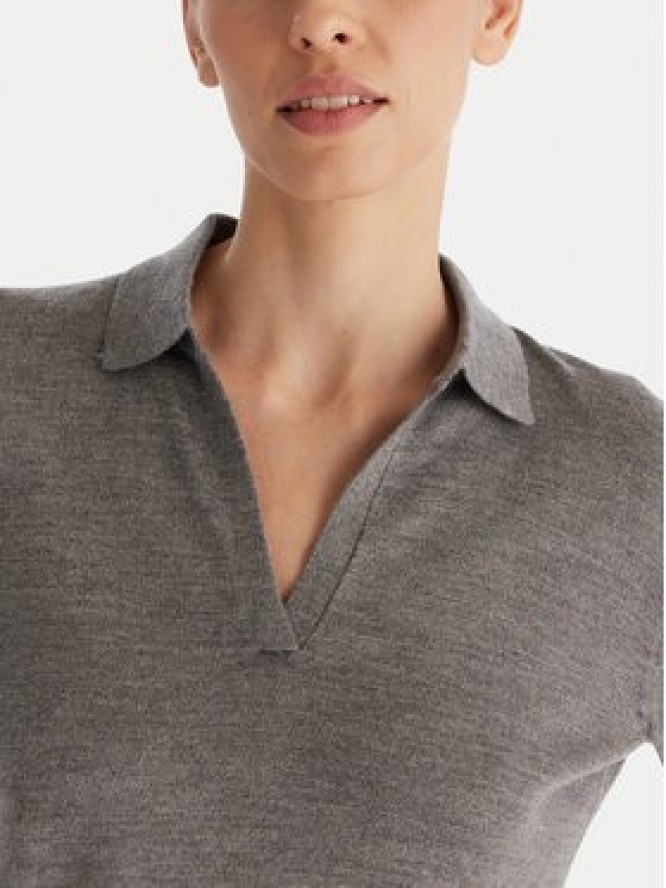 Calvin Klein Sweter LV044A305G Szary Regular Fit