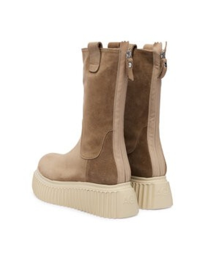 AGL Botki Milagros D751503PGKI014G588 Brązowy