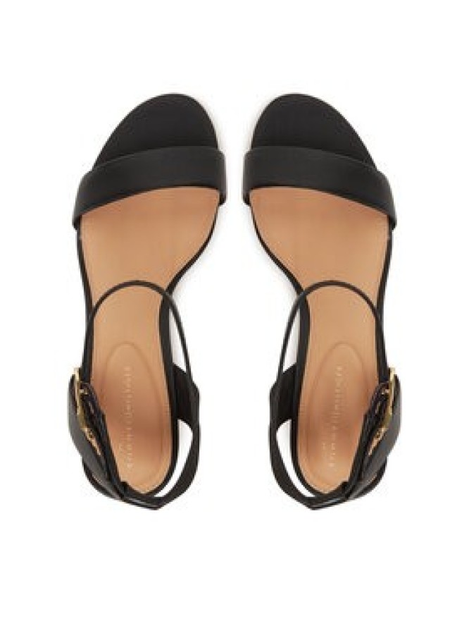 Tommy Hilfiger Espadryle Leather Ankle Strap Espad Sandal FW0FW08533 Czarny