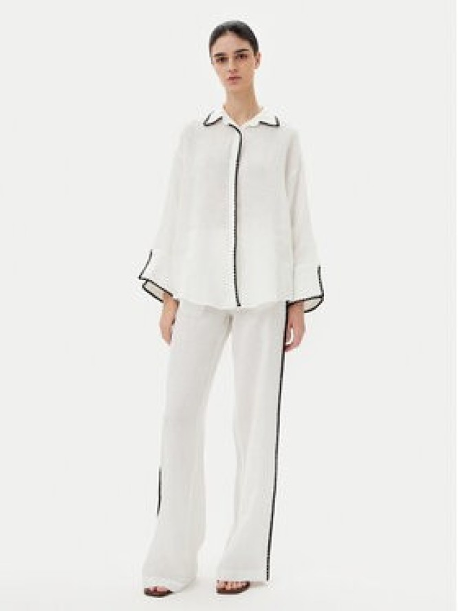 ICONA Koszula RP5LE003 Biały Relaxed Fit