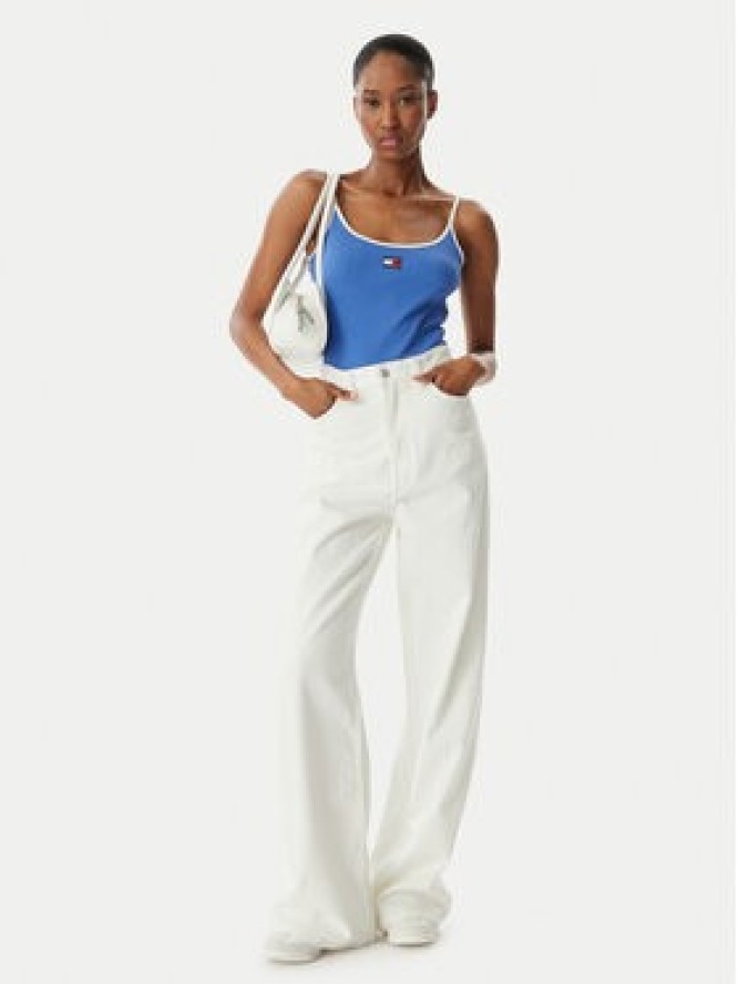 Tommy Jeans Top DW0DW22261 Niebieski Slim Fit