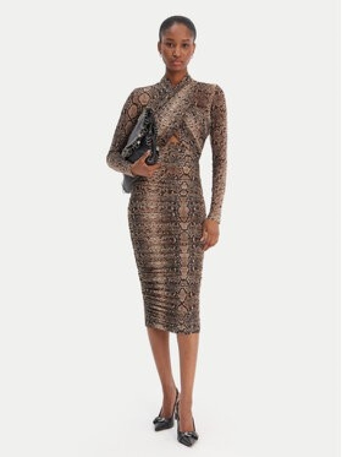 Bardot Sukienka koktajlowa Aliyah 56305DB4 Brązowy Slim Fit