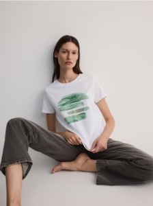 T-shirt z nadrukiem - biały