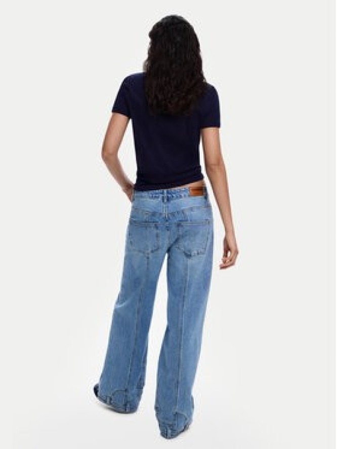 Desigual T-Shirt Estocolmo 26SWTK03 Granatowy Regular Fit