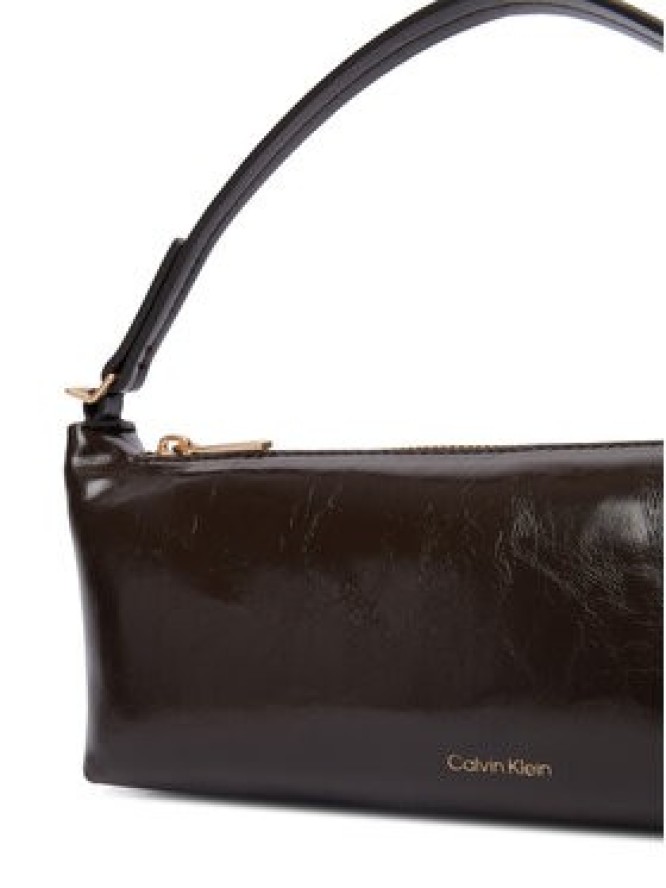 Calvin Klein Torebka Foil Logo Glossy Conv Bag LV04F3738G Brązowy