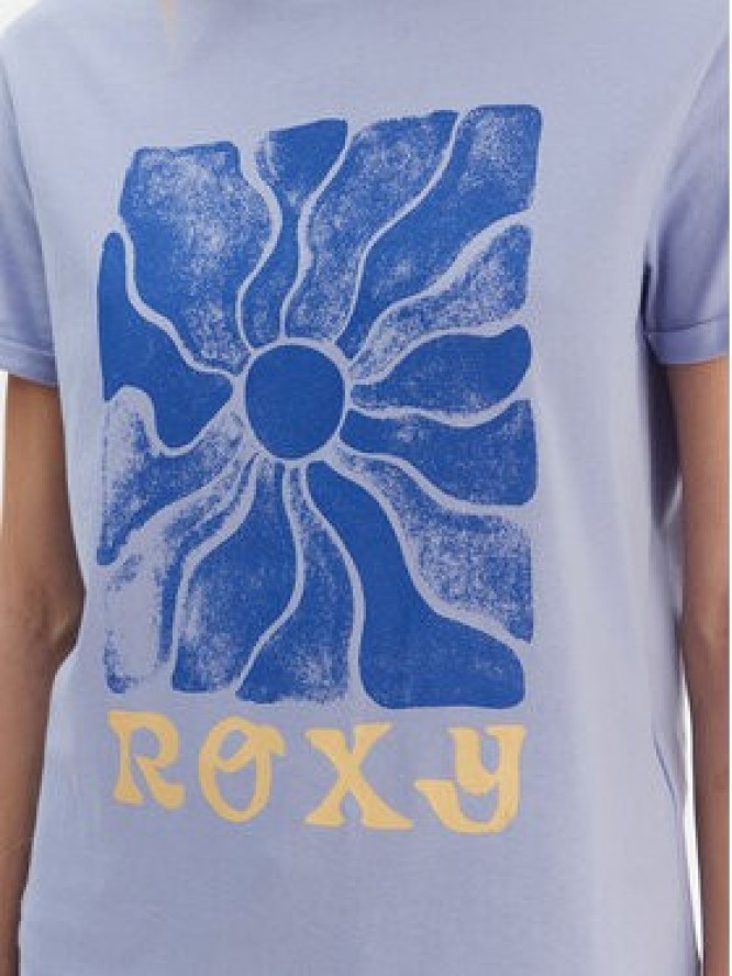 Roxy T-Shirt ERJZT05911 Fioletowy Regular Fit