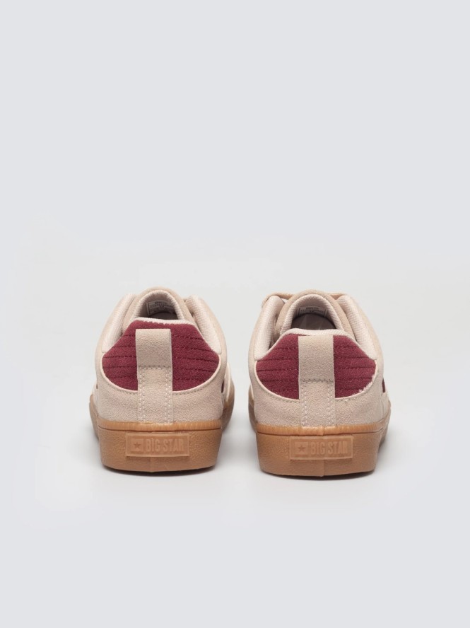 sneakersy damskie z czerwonymi wstawkami jasnoróżowe tt274760 600