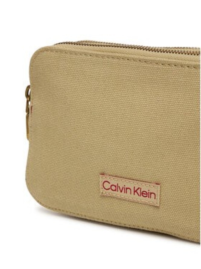 Calvin Klein Torebka Webbing Strap Canvas Camera Bag LV04F3385G Beżowy